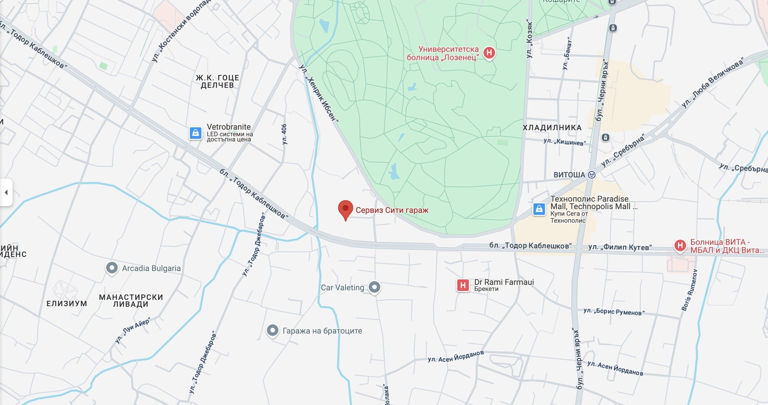 Автосервиз сити гараж Google Maps навигация